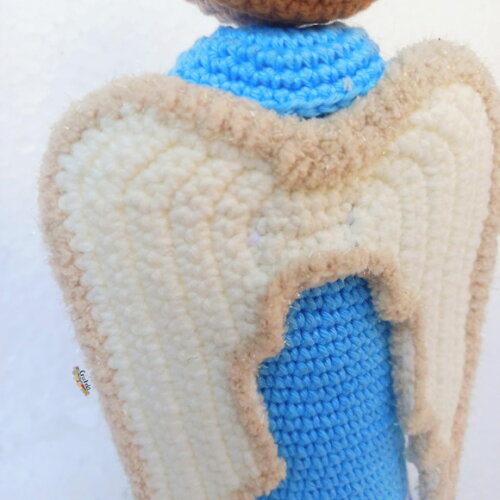 Anjo da Guarda de Crochê para Batizado Lembrancinha
