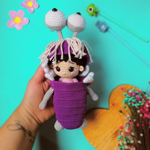 Boneca de Crochê Amigurumi Personalizada Monstros S.a.
