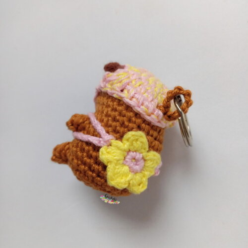 Chaveiro Capivara Amigurumi