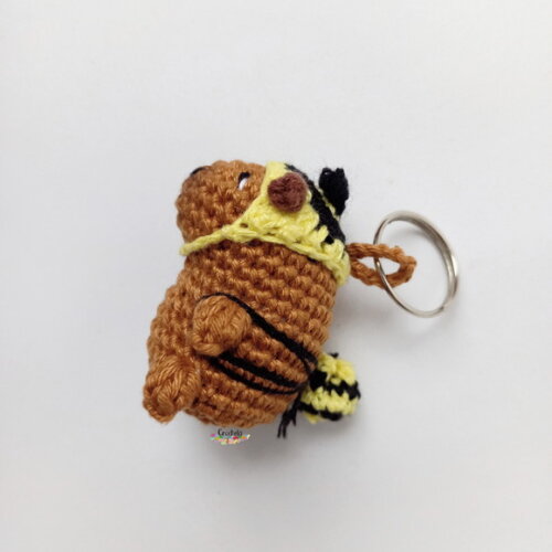 Chaveiro Capivara Amigurumi