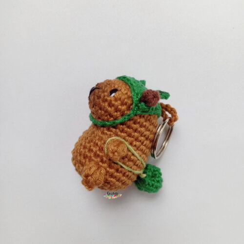 Chaveiro Capivara Amigurumi