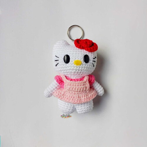 Chaveiro Hello Kitty de Croche Amigurumi Personalizado