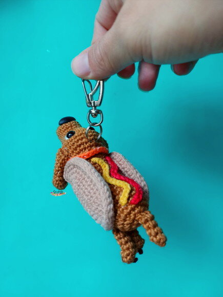Chaveiro Personalizado Cachorro Salsichinha Hot-dog