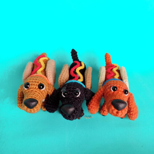 Chaveiro Personalizado Cachorro Salsichinha Hot-dog