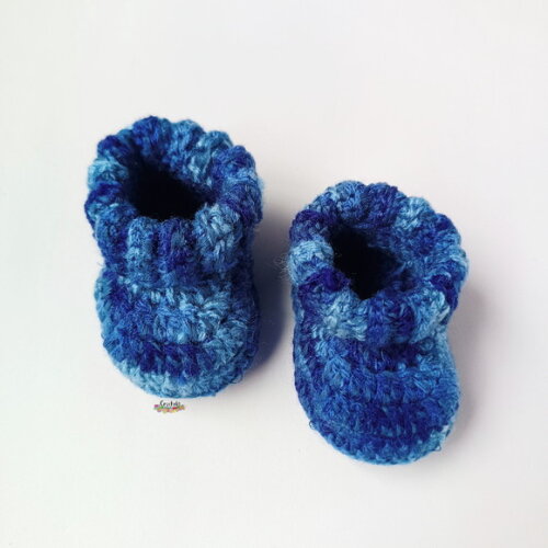 Conjunto de Croche Inverno Touca e Sapatinho para Bebê