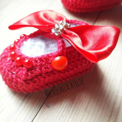 Conjunto de Sapatinho e Chocalho Crochê Amigurumi para Bebê