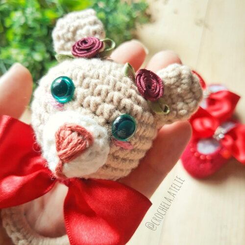 Conjunto de Sapatinho e Chocalho Crochê Amigurumi para Bebê