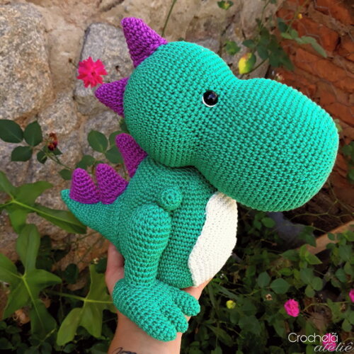 Dinossauro de Croche Amigurumi