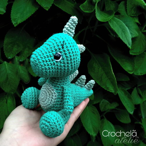 Dinossauro de Crochet Amigurumi