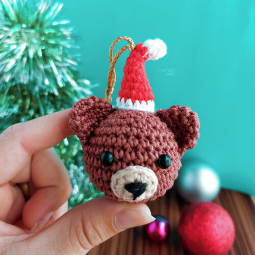 Enfeite para Decoração Árvore de Natal Bolinha Ursinho