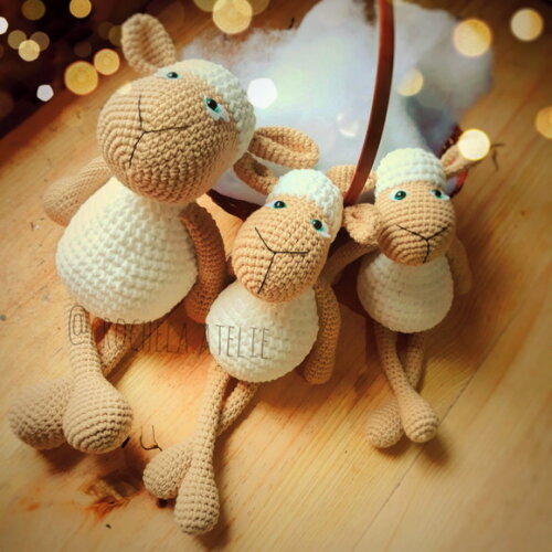 Kit Ovelhas Amigurumi Crochê para Porta Maternidade