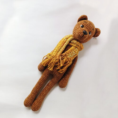 Kit Touca de Lã e Ursinho Amigurumi para Bebê