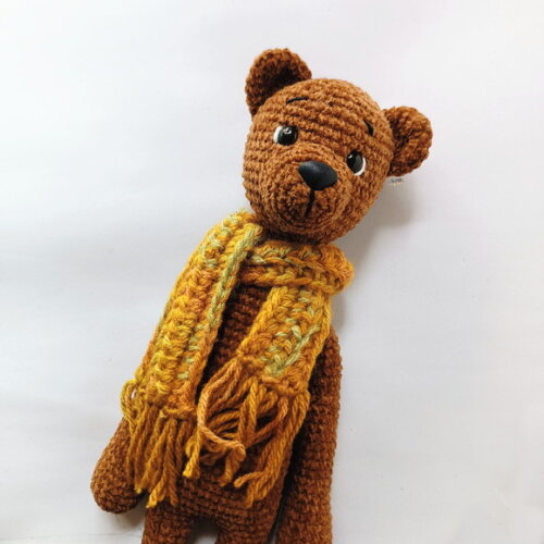 Kit Touca de Lã e Ursinho Amigurumi para Bebê