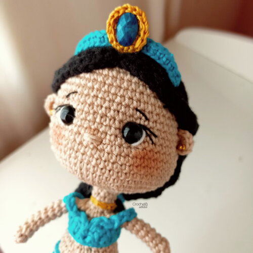 Mini Boneca Personalizada Princesa Jasmi Lembrancinha Menina