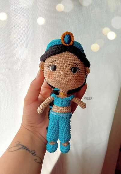 Mini Boneca Personalizada Princesa Jasmi Lembrancinha Menina