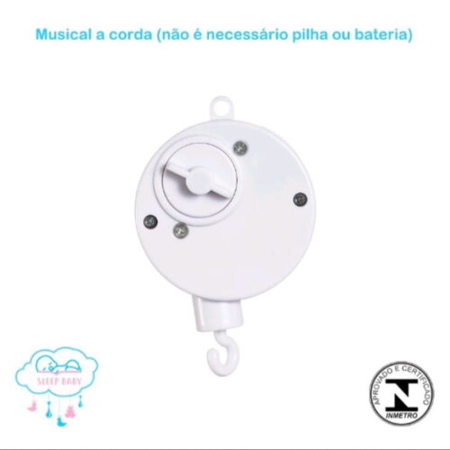 Móbile Musical para Berço com Suporte Tema Jardim