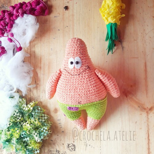 Patrick Estrela de Crochê Amigurumi