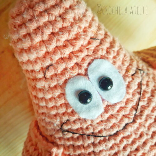 Patrick Estrela de Crochê Amigurumi