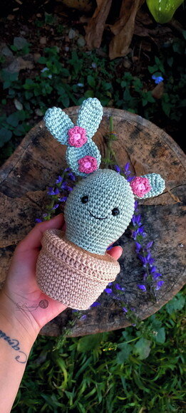 Planta Cacto de Crochê Amigurumi