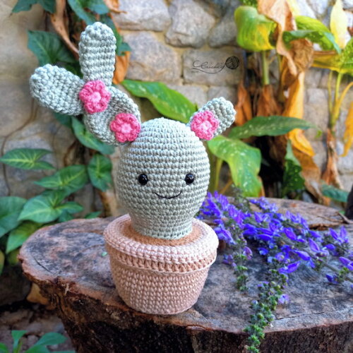 Planta Cacto de Crochê Amigurumi