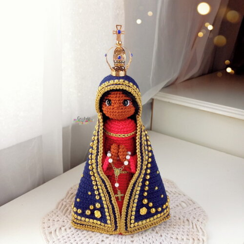 Santinha Nossa Senhora Aparecida de Crochê