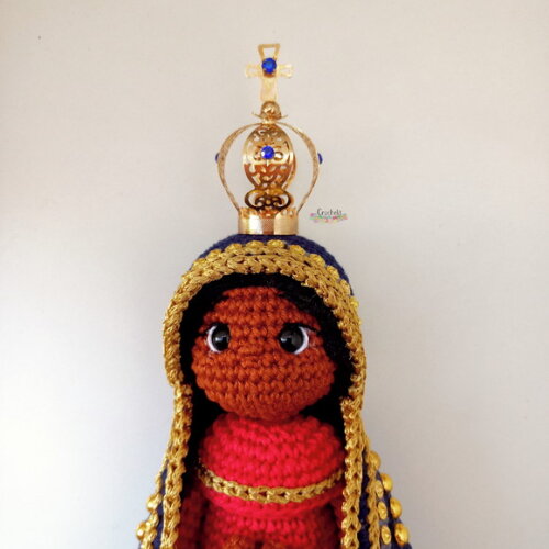 Santinha Nossa Senhora Aparecida de Crochê