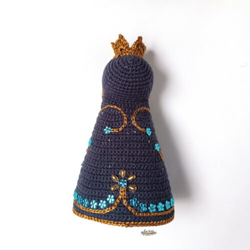 Santinha Nossa Senhora Aparecida de Crochê Amigurumi