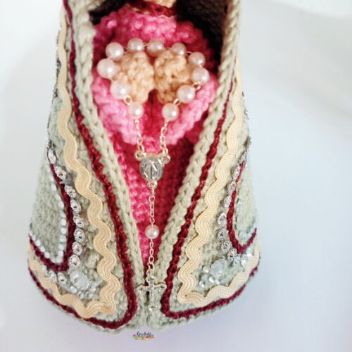 Santinha Nossa Senhora Personalizada de Crochê Amigurumi