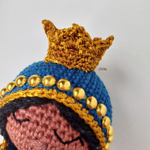 Santinha Nossa Senhora Personalizada de Crochê Amigurumi