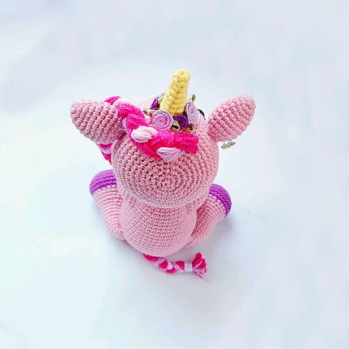 Unicórnio para Decoração de Crochê Amigurumi