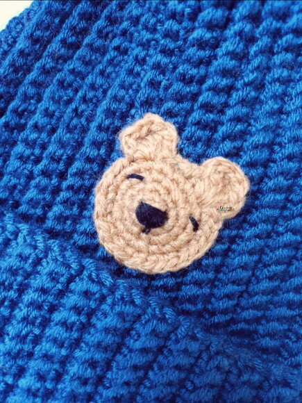 Touca de Crochet para Bebê Menino