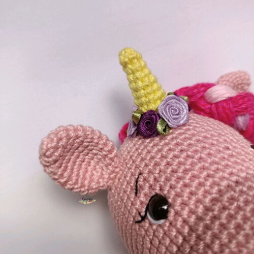 Unicórnio para Decoração de Crochê Amigurumi