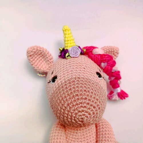 Unicórnio para Decoração de Crochê Amigurumi