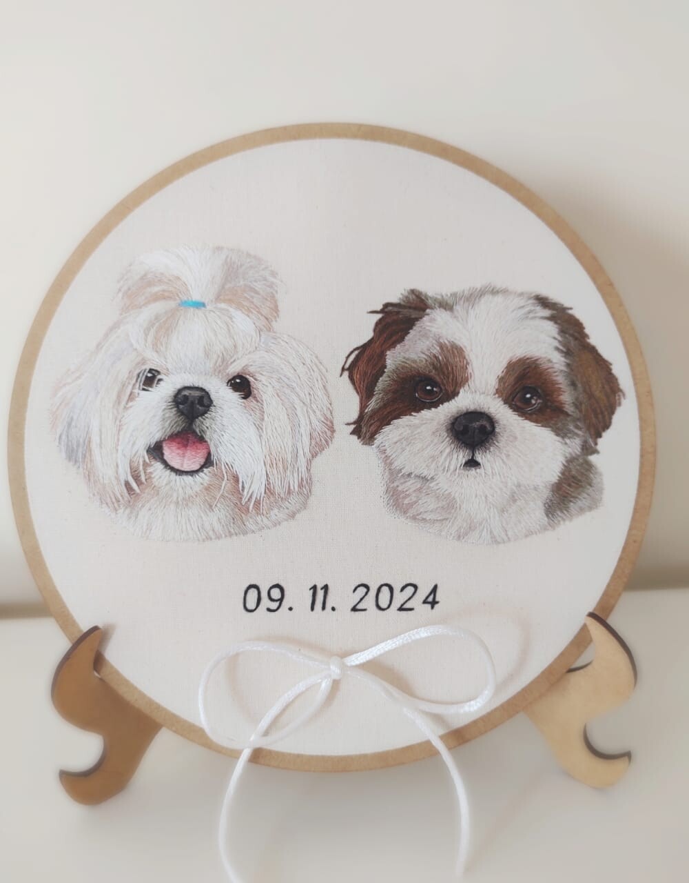 Porta Alianças com PET bordado - 18cm