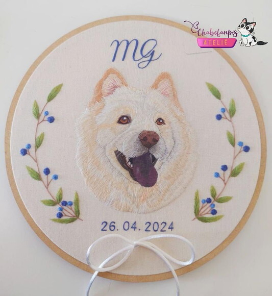 Porta Alianças com PET bordado - 18cm