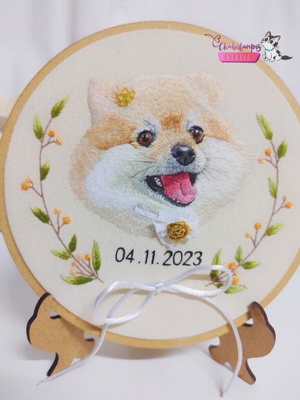 Porta Alianças com PET bordado - 18cm