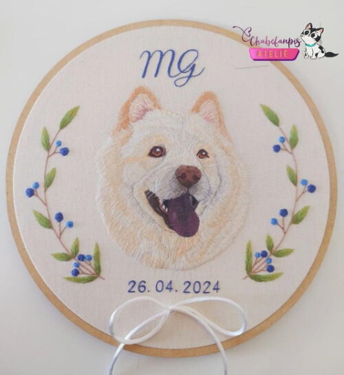 Porta Alianças com PET bordado - 18cm