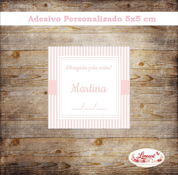 Adesivo 5x5 cm - Maternidade Rosa