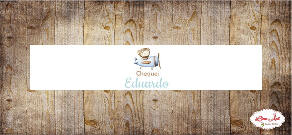 Adesivo Água 500 ml - Ursinho Aviador