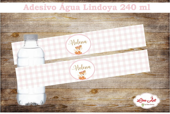 Adesivo Água Lindoya 240 ml - Xadrez Rosa Raposa
