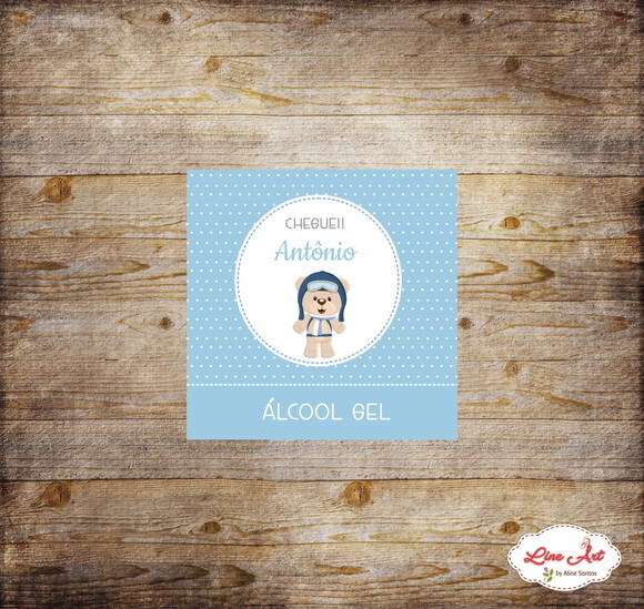 Adesivo álcool 30 gramas - Maternidade Ursinho aviador