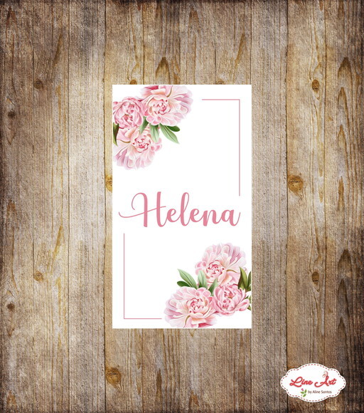 Adesivo floral Personalizado