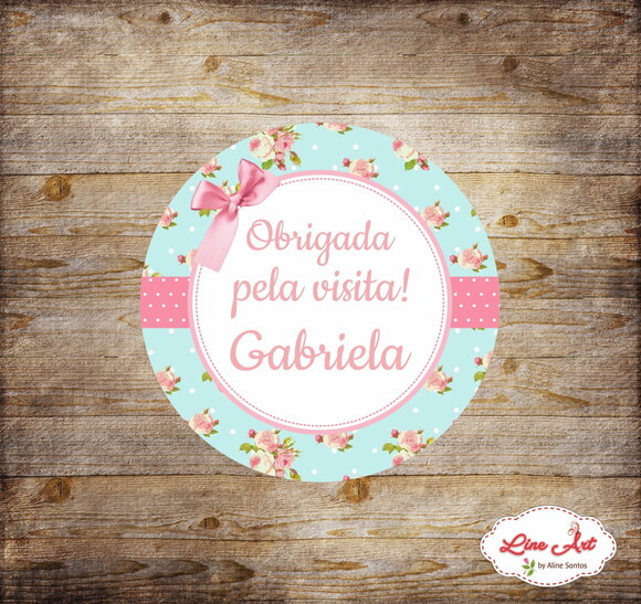 Adesivo latinha - Floral maternidade