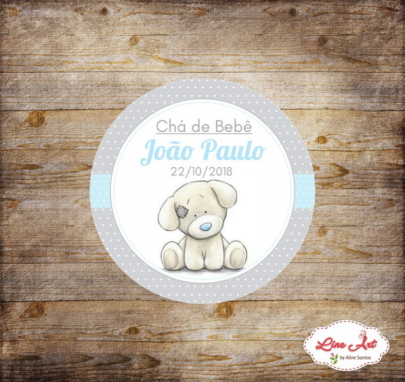 Adesivo Latinha - Maternidade Cachorrinho
