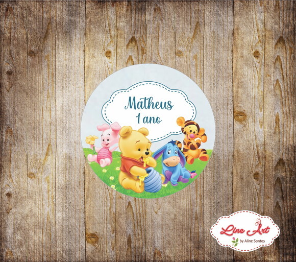 Adesivo Personalizado - Ursinho Pooh