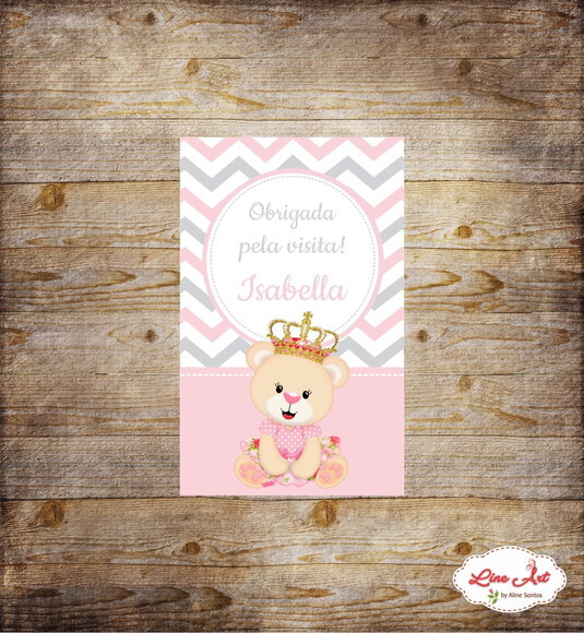 Adesivo Personalizado - Ursinha Princesa