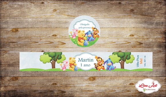 Adesivo Personalizado - Ursinho Pooh