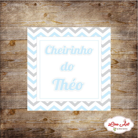 Rótulo adesivo caixinha - Chevron