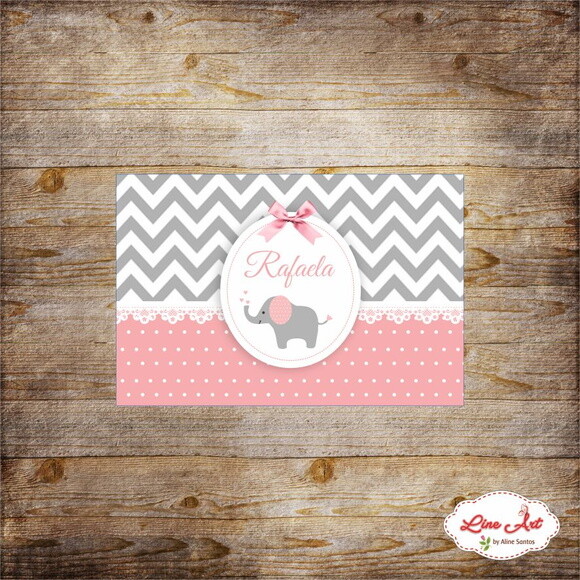 Rótulo Adesivo Mini Mamadeira Chevron