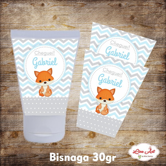 Rótulo bisnaga 30 gramas - Chevron Raposinha